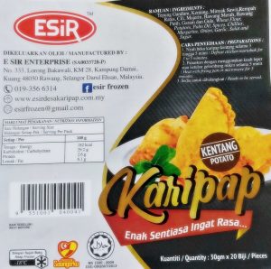 Karipap Kentang Frozen Food